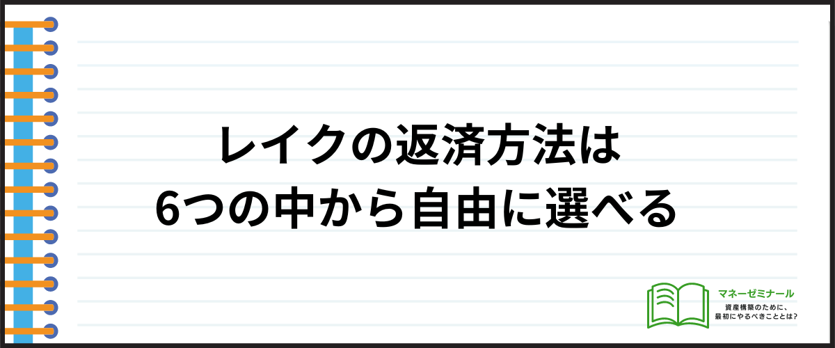 レイクの返済方法