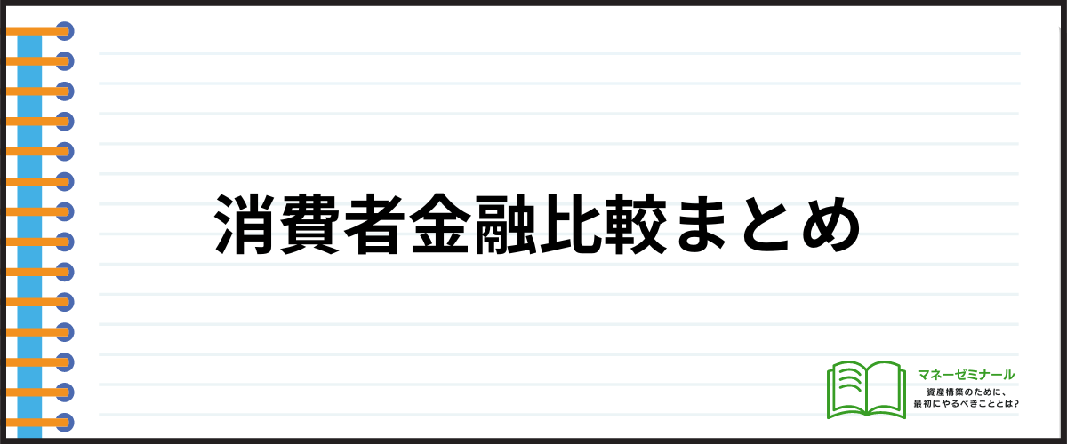 消費者金融比較まとめ