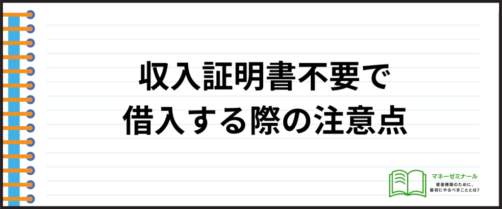 収入証明いらない_注意点