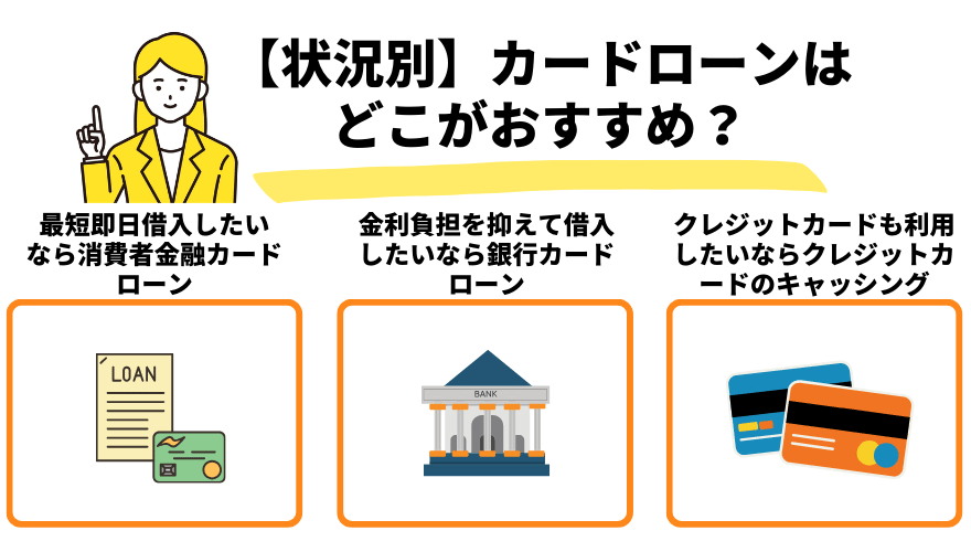 【状況別】カードローンはどこがおすすめ？