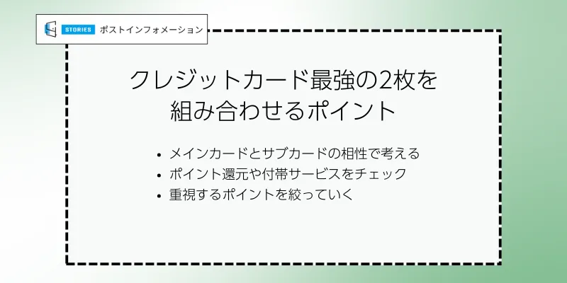 クレジットカード最強の2枚を組み合わせるポイント