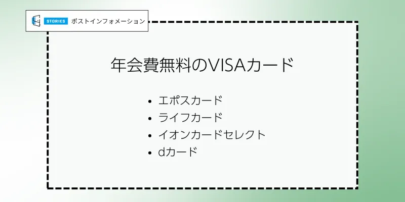 年会費無料のVISAカード